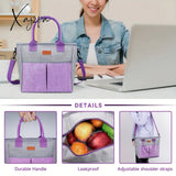 Insulated Thermal Lunch Bag - Leakproof Reusable With Adjustable Crossbody Strap For Work School