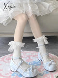 Japanese Kawaii Lolita Mary Janes Shoes Women Bow-Knot Vintage Sweet Pumps Female Elegant Fashion