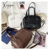 Japanese Preppy Style Shoulder Bag Women Pu Leather Jk Uniform Girls Handbags Pure Color Crossbody