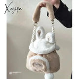 Kawaii Japanese Bag Autumn And Winter Soft Plush Storage Women Messenger Cute Bunny Ears Large