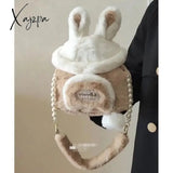 Kawaii Japanese Bag Autumn And Winter Soft Plush Storage Women Messenger Cute Bunny Ears Large