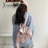 Korean Fashion Backpacks For Girl Large Capacity Pu Leather Flap School Bag Luxury Travel Shoulder