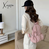 Korean Simple Nylon Summer Beach Pleated Women Backpack Students School Girl Travel Commuter