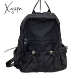 Korean Simple Nylon Summer Beach Pleated Women Backpack Students School Girl Travel Commuter