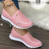 Large Size Summer European and American Mesh Slip-on Fashionable Casual Travel Shoes for Women Slip-on Lazy Shoes