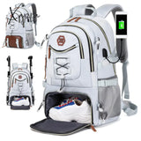 Large Waterproof Travel Backpack with Shoe Storage - Ideal for Sports, Camping, School, and Work - Perfect Valentine's Day Gift