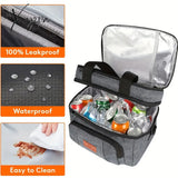 Leak-Proof Insulated Lunch Tote - Unisex Square Bag With Adjustable Strap For Work & School