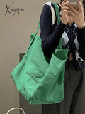 Letter Pattern Pocket Tote Bag Bags