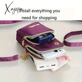Lightweight Nylon Crossbody Sports Armband: Secure Zipper & Headphone Hole Sleek Solid Color Design