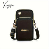 Lightweight Nylon Crossbody Sports Armband: Secure Zipper & Headphone Hole Sleek Solid Color Design