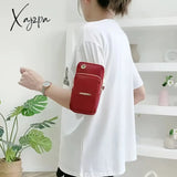 Lightweight Nylon Crossbody Sports Armband: Secure Zipper & Headphone Hole Sleek Solid Color Design