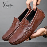 Loafers Shoes Men Fashion Shoes 2024 New Spring Comfy Men's Flats Moccasins Classic Original Leather Men Casual Shoes