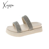 Luxury Crystal Women Slippers Shoes 2024 Summer Flip Flops Fashion Open Toe Beach Slingback Sandals