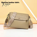 Luxury Wide Shoulder Strap Handbags Women Bags Designer 100% Genuine Leather Cowhide Stylish