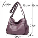 Many Pockets Shoulder Crossbody Bags For Women 2024 Brand Leather Ladies Designr Handbags Winter