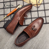 Men Casual Shoes Breathable Leather Loafers Business Office For Driving Moccasins Comfortable Slip