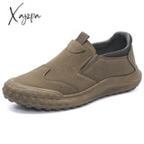 Men Casual Sneakers Leather Mens Loafers Comfortable Men’s Driving Shoes Slip On Moccasins