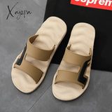 Men Slippers Slides Slide Slipper Summer Shoes Home Indoor House Beach Room Claquette Homme Slipers