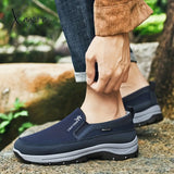 Mens Breathable Athletic Slip-On Sneakers - Comfort Walking Shoes For Everyday Leisure