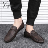 Men’s Leather Casual Shoes Luxury Social Loafers Moccasins For Men Trends 2024 Comfortable Flats