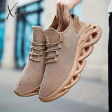 Mens Plus Size Stylish Woven Knit Sneakers - Fashion-Forward & Breathable Design Non-Slip