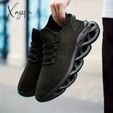 Mens Plus Size Stylish Woven Knit Sneakers - Fashion-Forward & Breathable Design Non-Slip