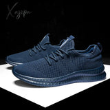 Men’s Trendy Breathable Lace Up Knit Sneakers - 6056