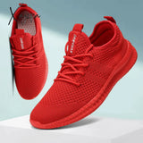 Men’s Trendy Breathable Lace Up Knit Sneakers - 6056