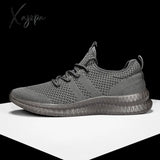 Men’s Trendy Breathable Lace Up Knit Sneakers - 6056