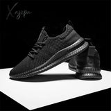 Men’s Trendy Breathable Lace Up Knit Sneakers - 6056