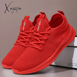 Men’s Trendy Breathable Lace Up Knit Sneakers - 6056