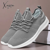 Men’s Trendy Breathable Lace Up Knit Sneakers - 6056