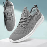 Men’s Trendy Breathable Lace Up Knit Sneakers - 6056