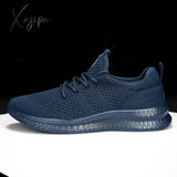 Men’s Trendy Breathable Lace Up Knit Sneakers - 6056