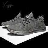 Men’s Trendy Breathable Lace Up Knit Sneakers - 6056