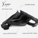 Men’s Waist Bag Crossbody Sling Banana Bags Waterproof Large Capacity Shoulder Outdoor Backpack