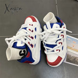 Mixed Color Mens Sneakers High Street Platform Harajuku Style Womens Breathable Athletic Shoes