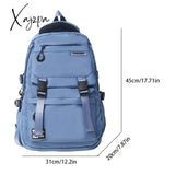 Multi Pocket College Student Backpack Female Large Capacity Laptop School Bag Fashion Nylon Women