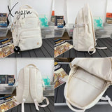 Multifunction Waterproof Buckle Backpack Korean Style School Bag Student Shoulder Teenage Girls