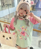 New Cute Rilakkuma Korilakkuma Bear Children Girls Big Canvas Handbags Tote Bags For Women