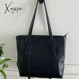 New Korean Version Of Pu Leather Waterproof Soft Bread Bag Simple Tote Joker Large-Capacity