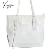 New Korean Version Of Pu Leather Waterproof Soft Bread Bag Simple Tote Joker Large-Capacity