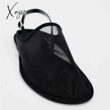 New Luxury Brand Designer Flat Sandals Women Fashion Back Trip Strap Sandalias Mesh Breathable