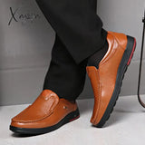 New Men Shoes Formal Casual Leather Slip-On Wear-Resistant Comfortable Breathable Loafers Zapatos