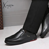 New Men Shoes Formal Casual Leather Slip-On Wear-Resistant Comfortable Breathable Loafers Zapatos