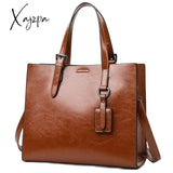 New Oil Wax Leather Women Handbags Designers Big Capacity Luxury Shoulder Bags Female Top-Handle