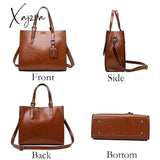 New Oil Wax Leather Women Handbags Designers Big Capacity Luxury Shoulder Bags Female Top-Handle