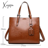 New Oil Wax Leather Women Handbags Designers Big Capacity Luxury Shoulder Bags Female Top-Handle