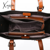 New Oil Wax Leather Women Handbags Designers Big Capacity Luxury Shoulder Bags Female Top-Handle