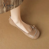 New Spring Split Leather Women Shoes Round Toe Pumps For Zapatos Mujer Sweet Forest Women’s Style